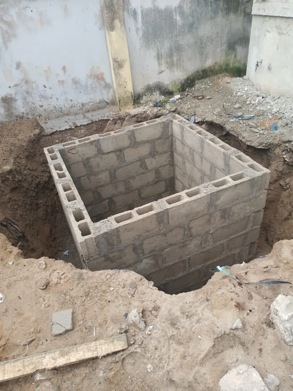 Underground utility and early external work. View 01.