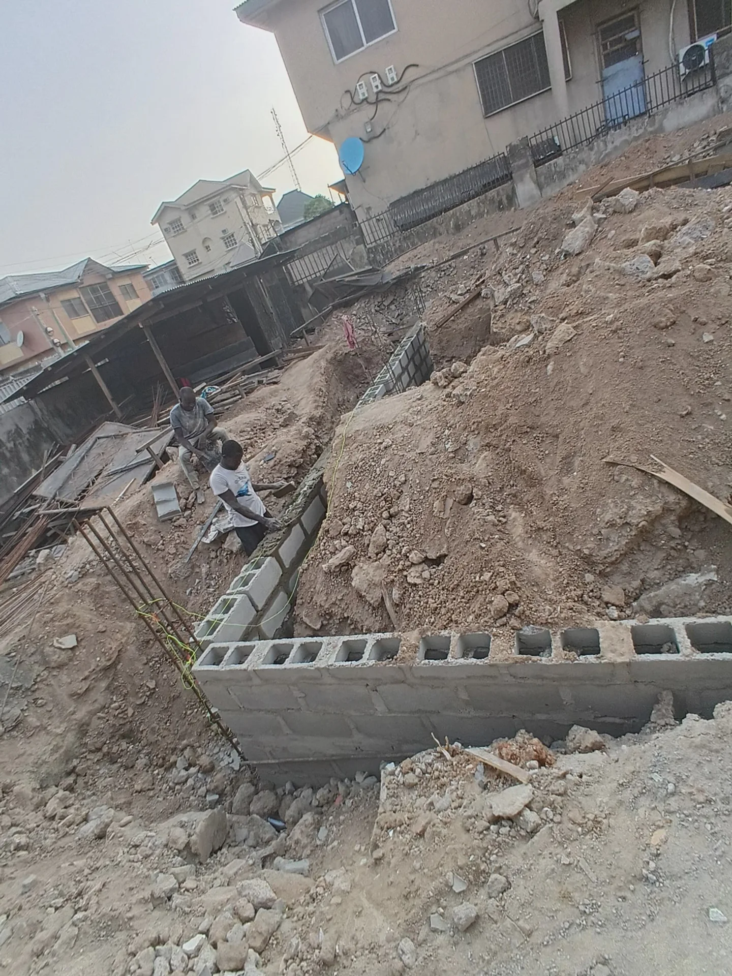 Substructure foundation work in progress. View 01.